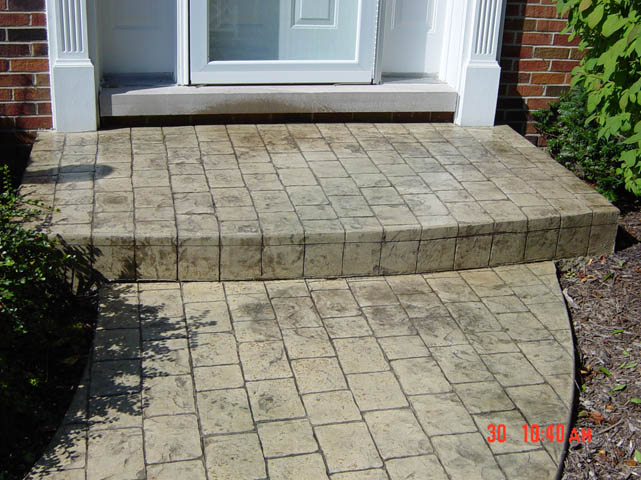 Stamped Concrete Stoops | Illinois - Batavia, Naperville, St Charles