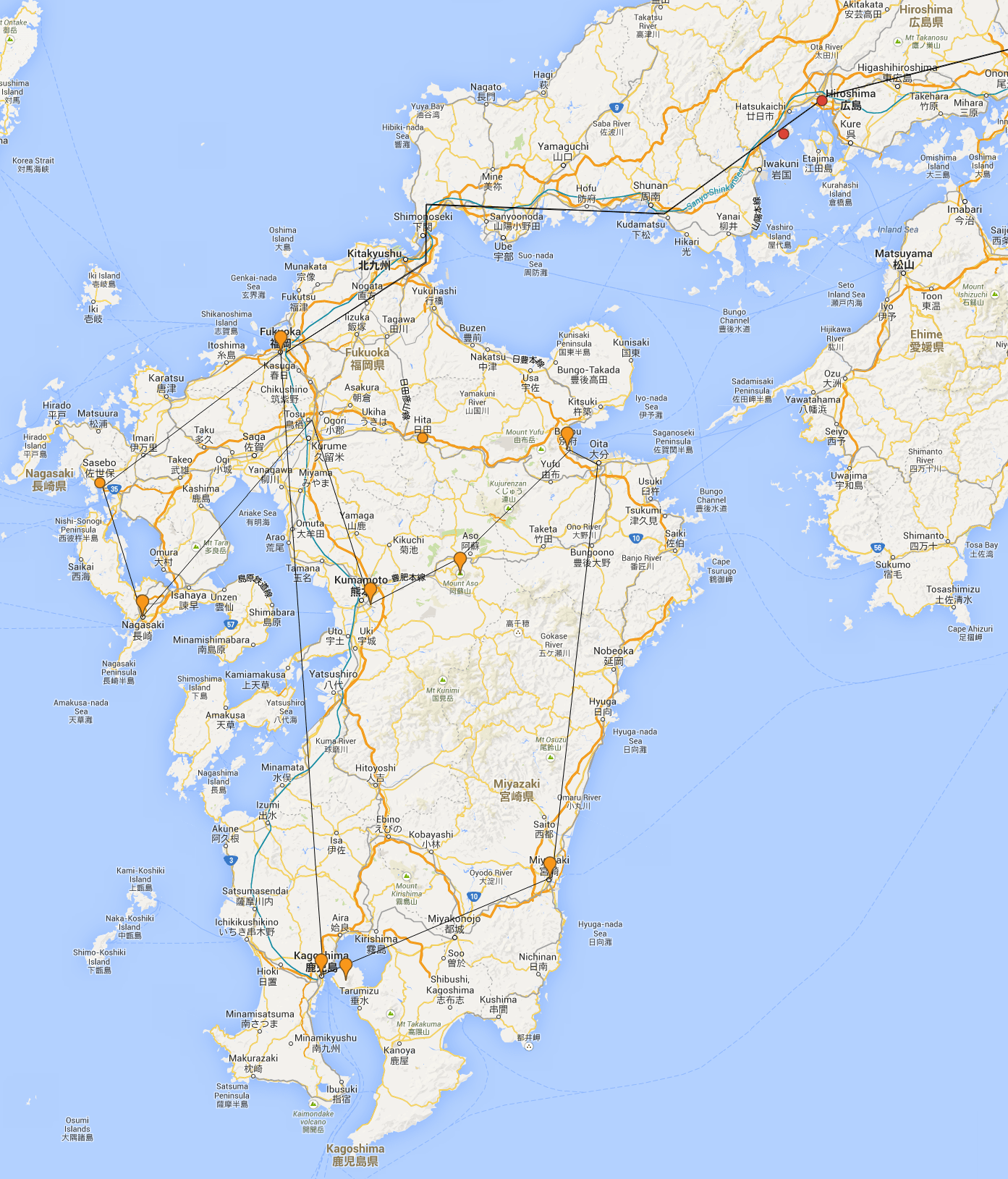 Japan Trip Itinerary Chapter 3 Kyūshū Tabimonogatari 旅物語