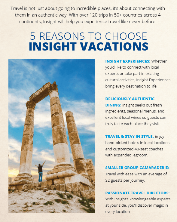Insight Vacations Direct Mail Tabitha Butler
