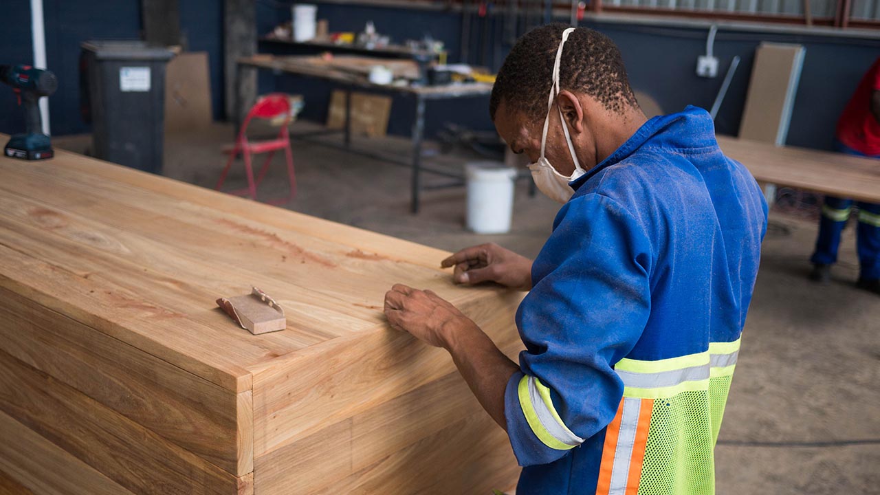 Tabled Namibian design, crafted locally