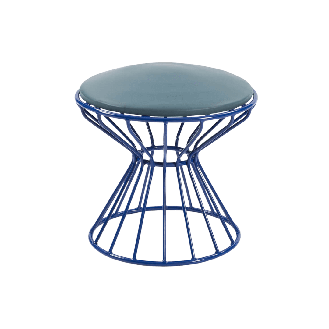 Blackpool Stool Low Padded Stool Wire Frame Stool Table Place Chairs