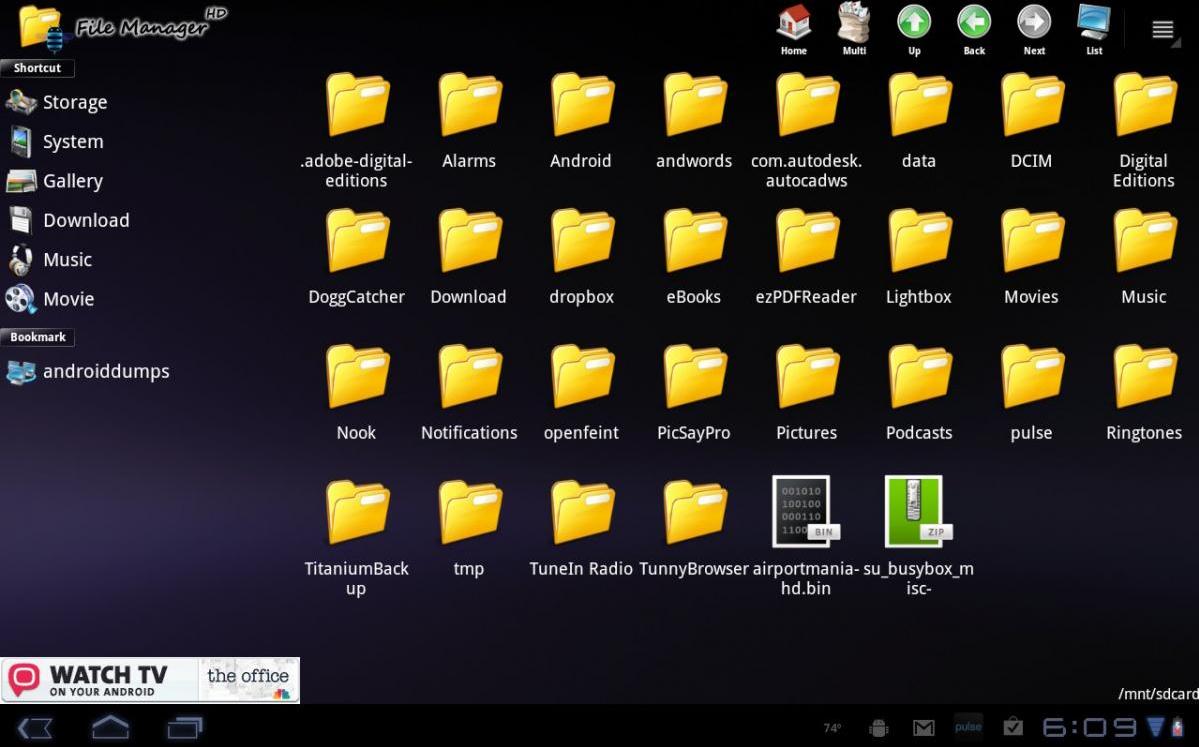 File Manager HD enfin un explorateur de fichiers pour tablettes
