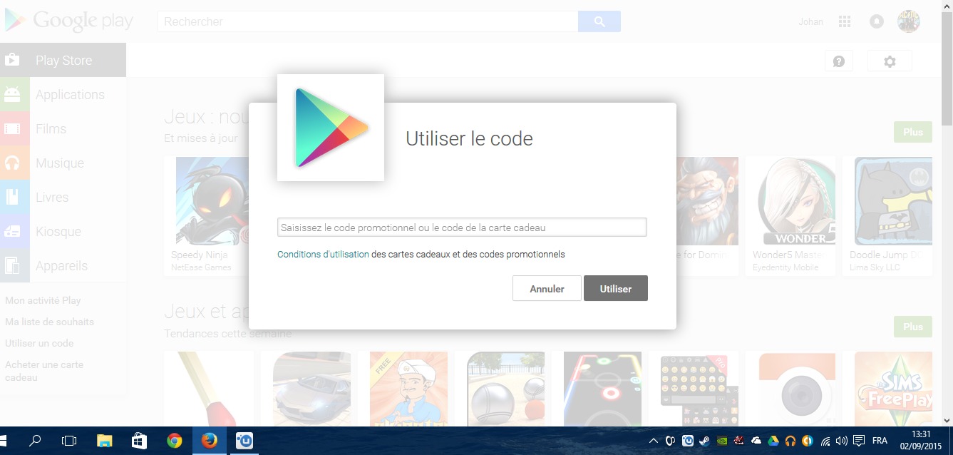 Comment utiliser une carte cadeau sur le Play Store Android