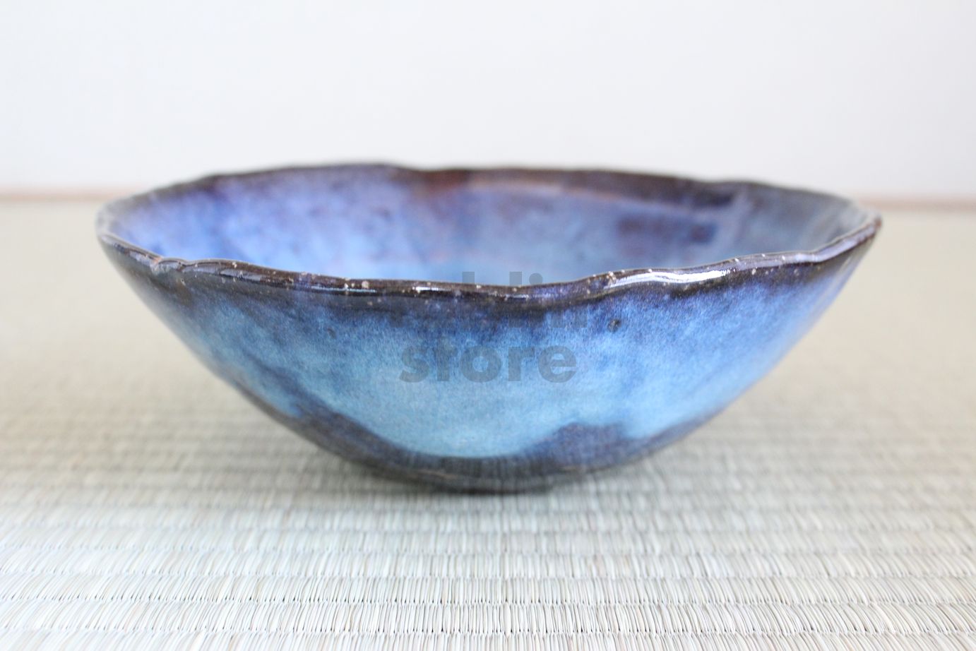 Hagi ware Japanese Serving bowl Blue hagi Yuragi W215mm tablinstore