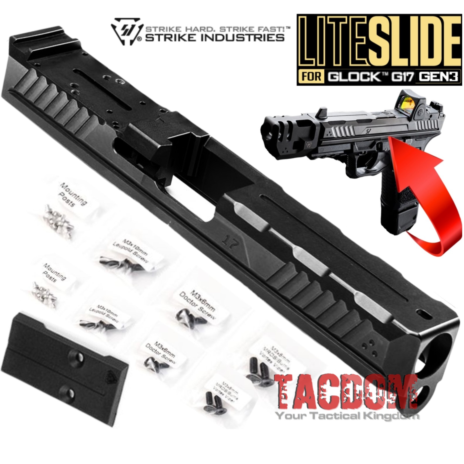 STRIKE INDUSTRIES LITE SLIDE for GLOCK 17 GEN 3 & P80 PF940V2