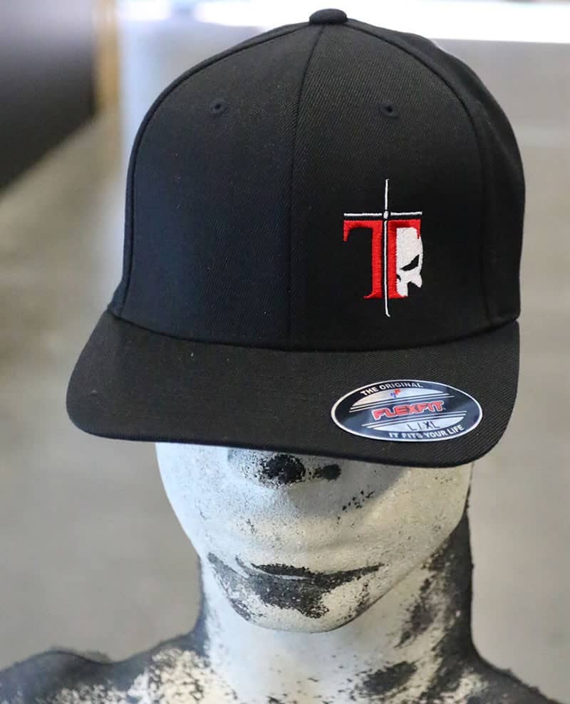 Tacflow Skull T Black Flexfit Hat TACFLOW Academy