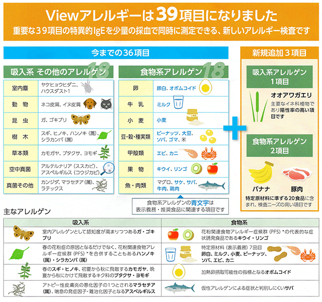アレルギー検査View39 立川内科クリニック 立川南駅 目の前・デッキ直結
