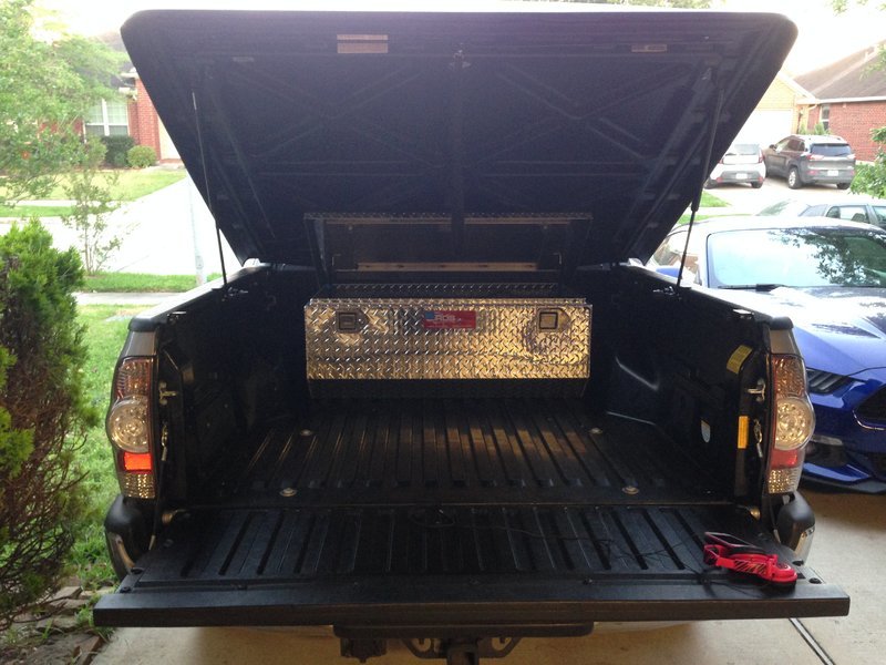 Tool box under tonneau cover World