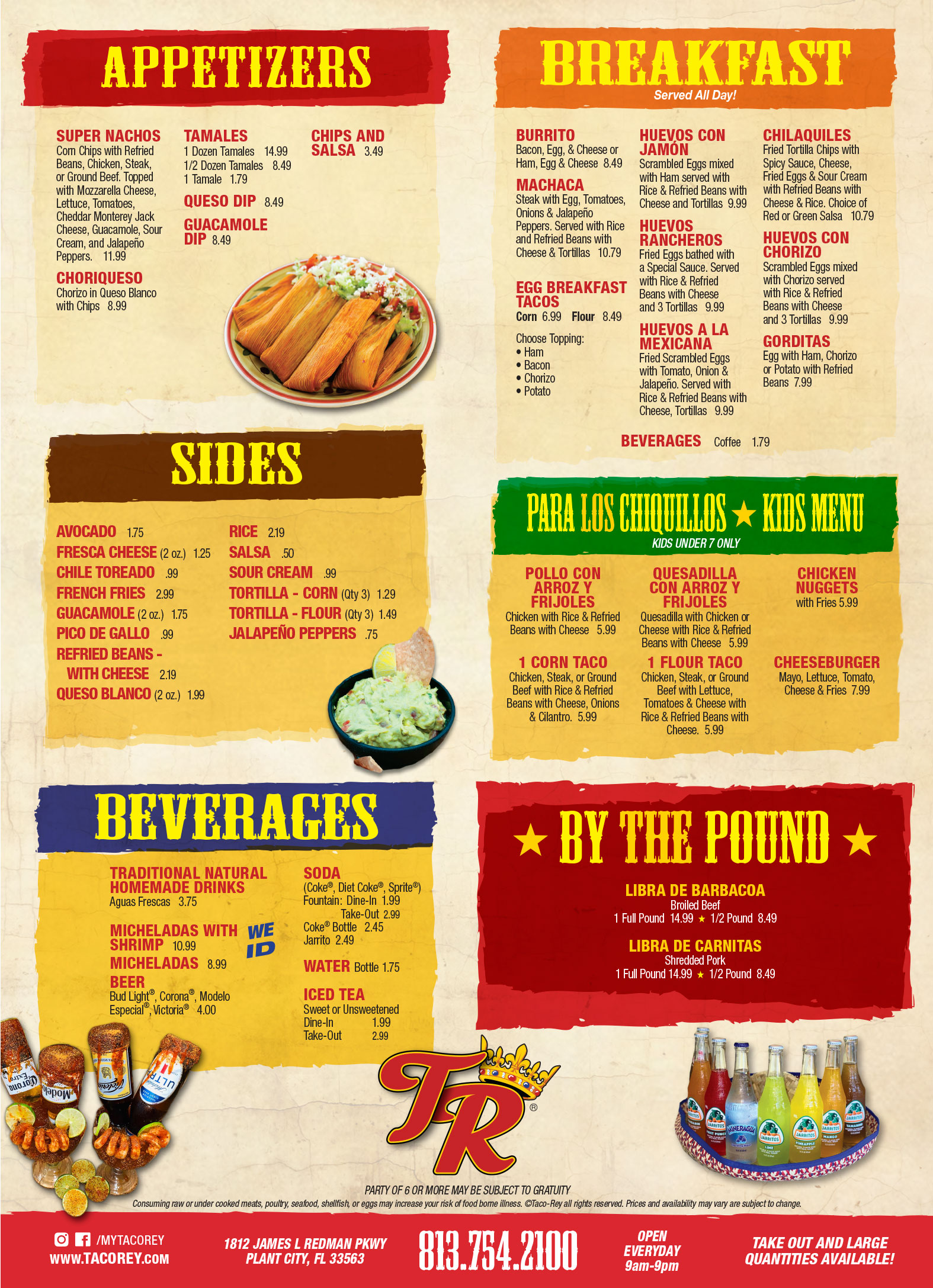 MENU Taco Rey Mexican Grill