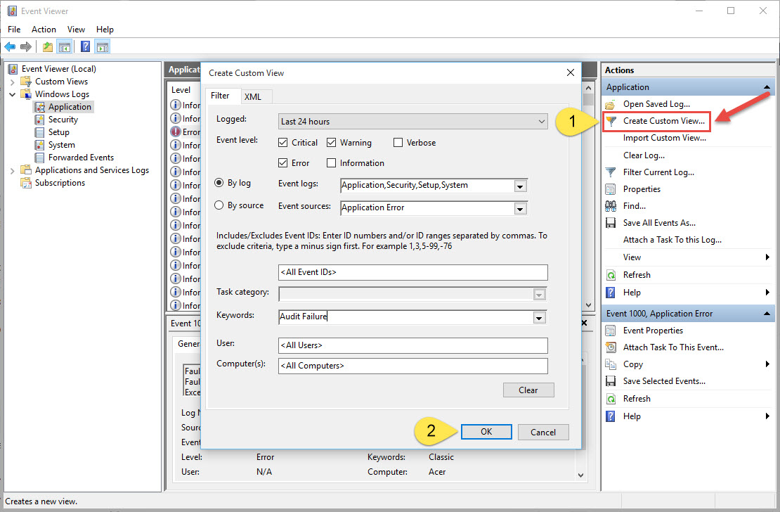 How to Configure and Analyze Event Logs in Windows 10? Tactig