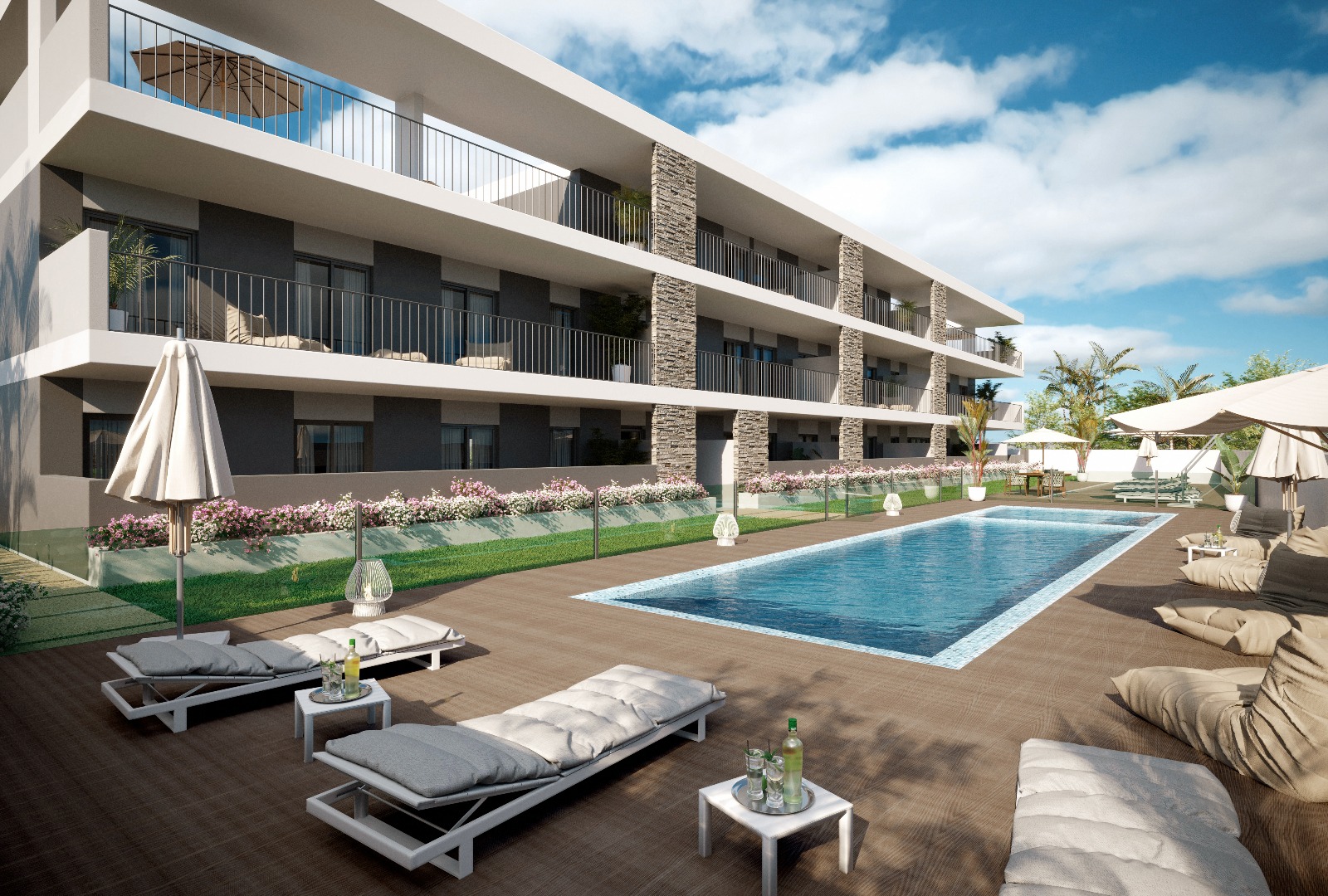 For sale real estate development in Cabanas de Tavira, 500m from the