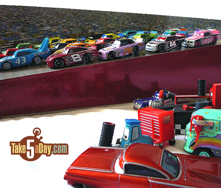 Mattel Disney Pixar CARS Piston Cup Racers Photo Checklist Take Five a Day
