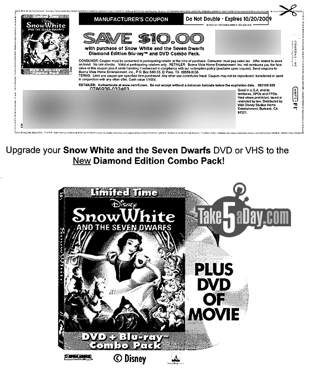 Take Five a Day » Blog Archive » Disney Pixar Disney Blu Ray Upgrade Coupon