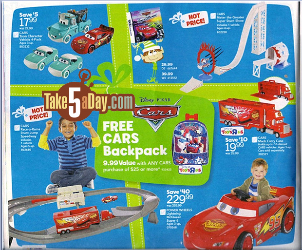 Take Five a Day » Blog Archive » Mattel Disney Pixar Diecast CARS Toys R Us Big Book 2009 CARS