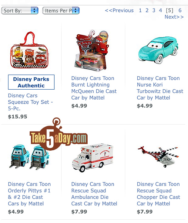 Take Five a Day » Blog Archive » Mattel Disney Pixar Diecast CARS