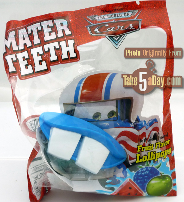 Disney Pixar CARS Wear Your Mater Teeth & Eat It Too Take Five a Day