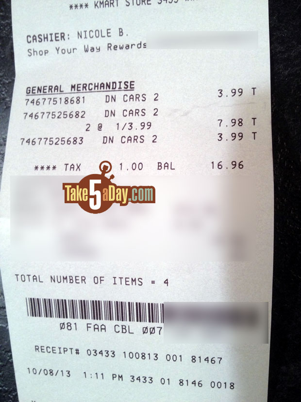 Take Five a Day » Blog Archive » Mattel Disney Pixar CARS Diecast