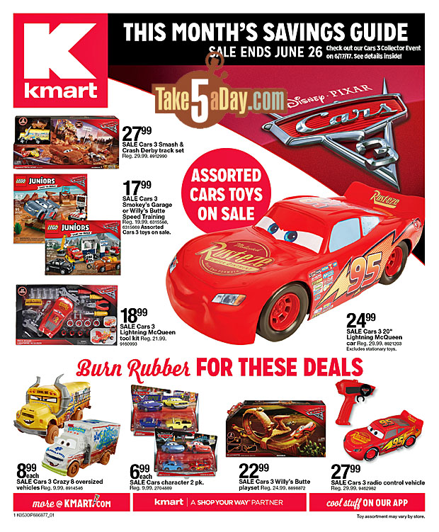 Take Five a Day » Blog Archive » Mattel Disney Pixar CARS 3 Kmart CARS