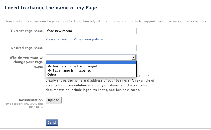 How to Change Your Facebook Page Name