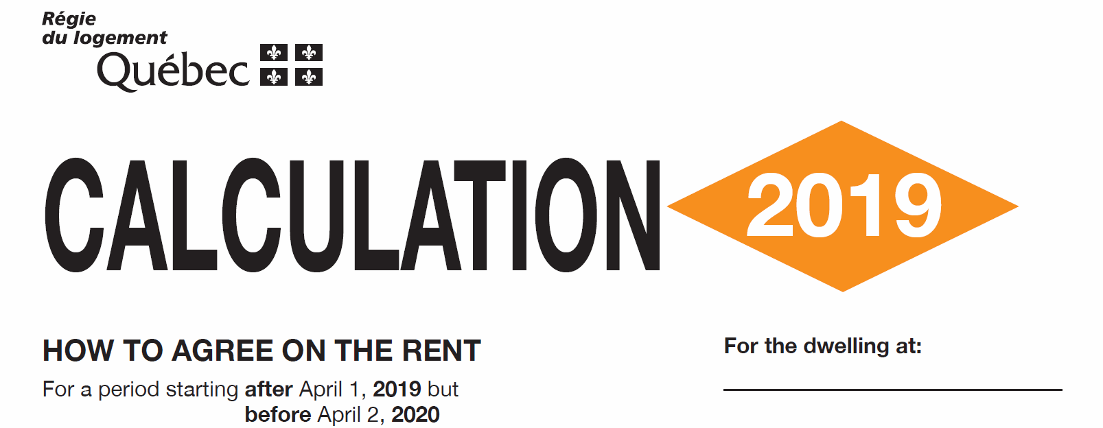 Calculation of the 2019 rent increase Tribunal administratif du logement