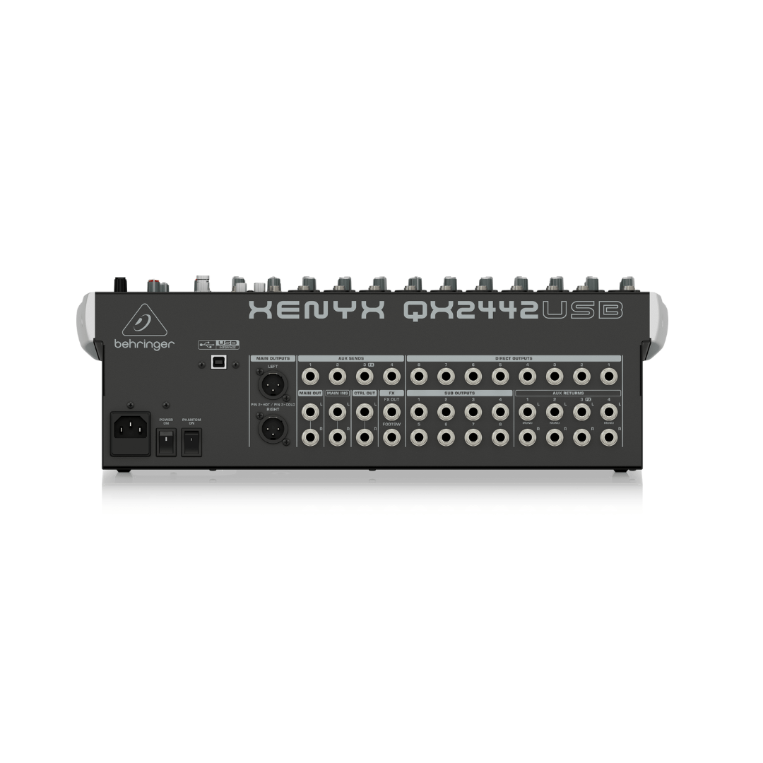 Behringer QX2442USB 24-Input 4/2-Bus Mixer with USB and Effects - Talentz
