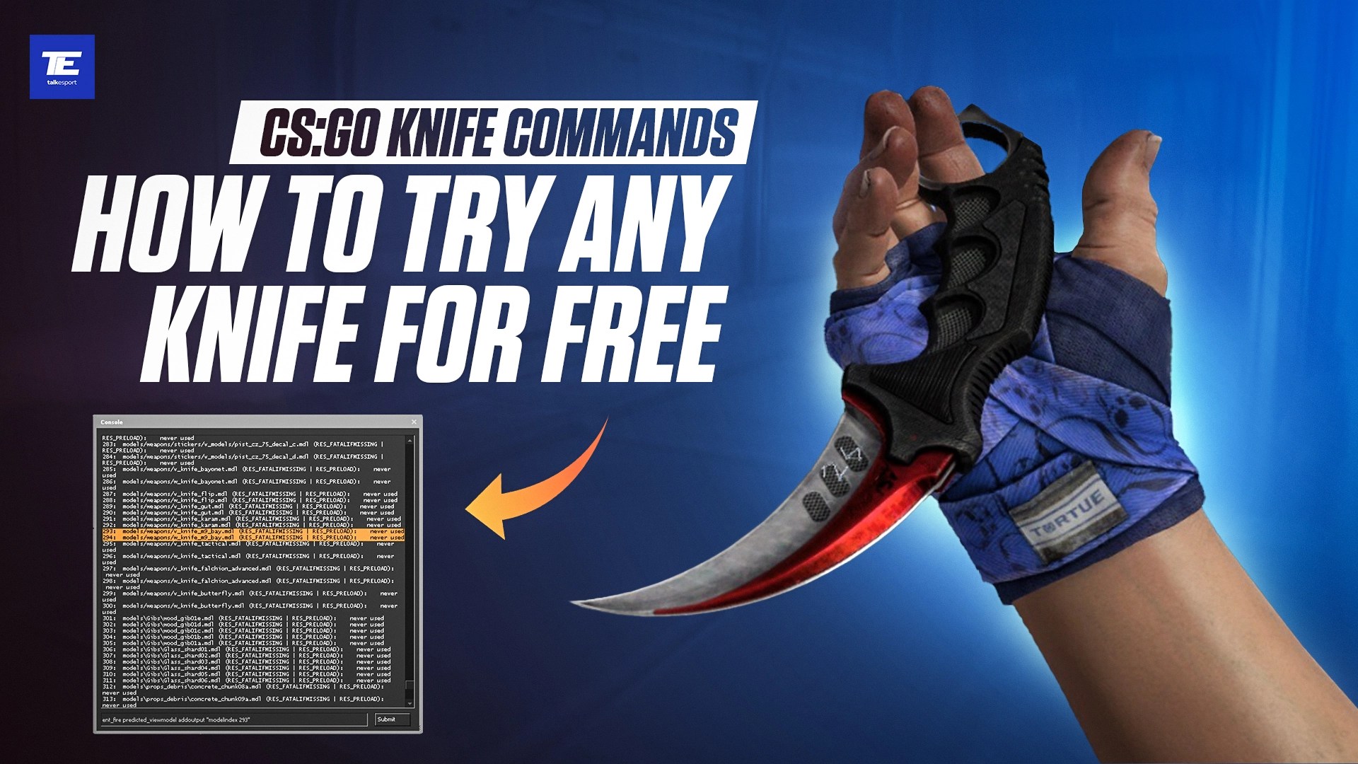 How to Try Any Knife in CSGO for Free Knife Commands