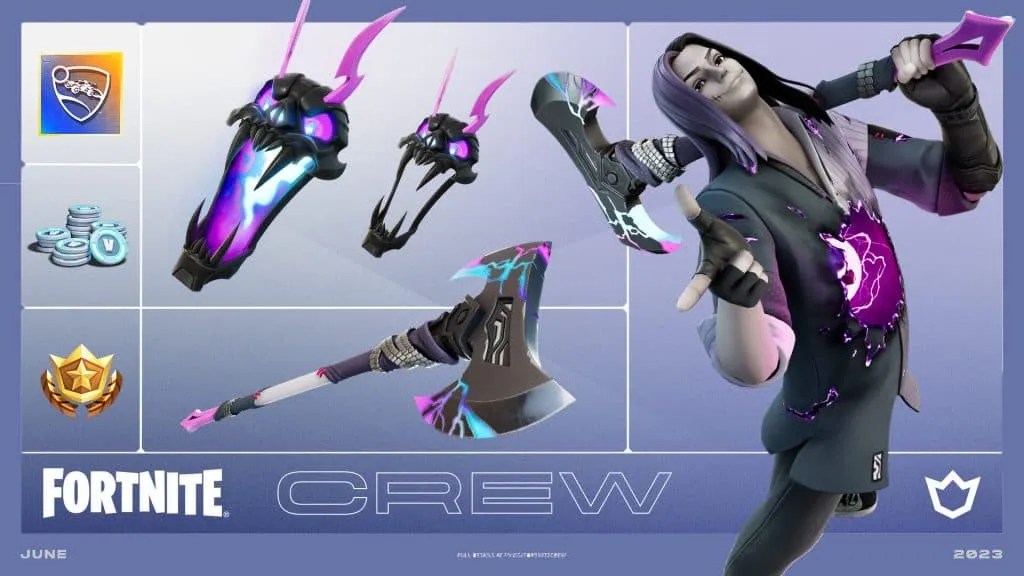 Fortnite Crew June 2023 Styx Skin Pack, Rewards, Battle Pass & Price