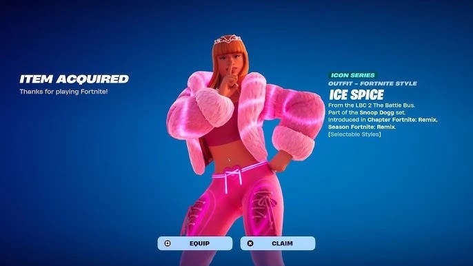 How to Get the Ice Spice Skin in Fortnite?