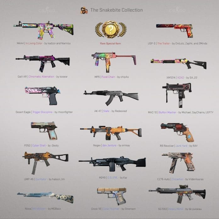 New CSGO Case 'Snakebite' revealed in the latest update