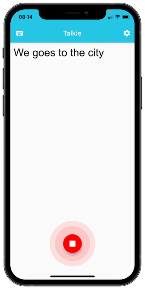 Speech to text Talkie