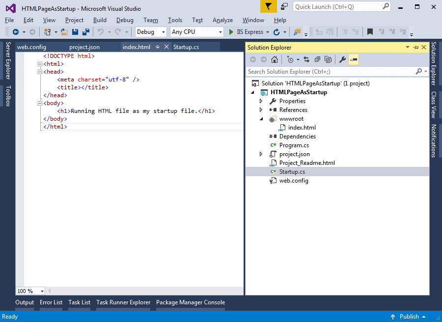Addingindex.htmltowwwrootfolder Talking