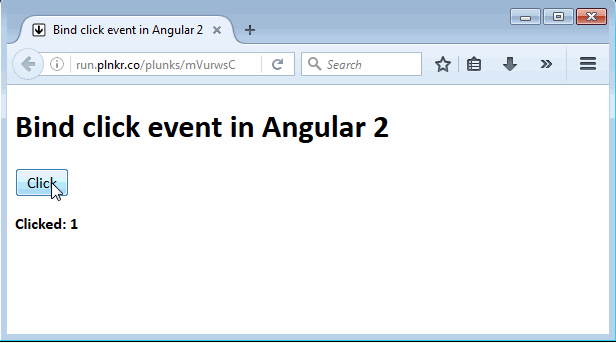 Bind Click event in Angular 2
