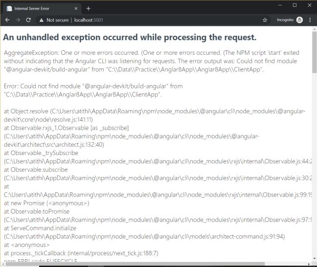 How to create an Angular 8 app with Visual Studio 2019_1
