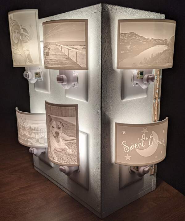 Lithophane Night Light Custom Photo Talking Hands 3D