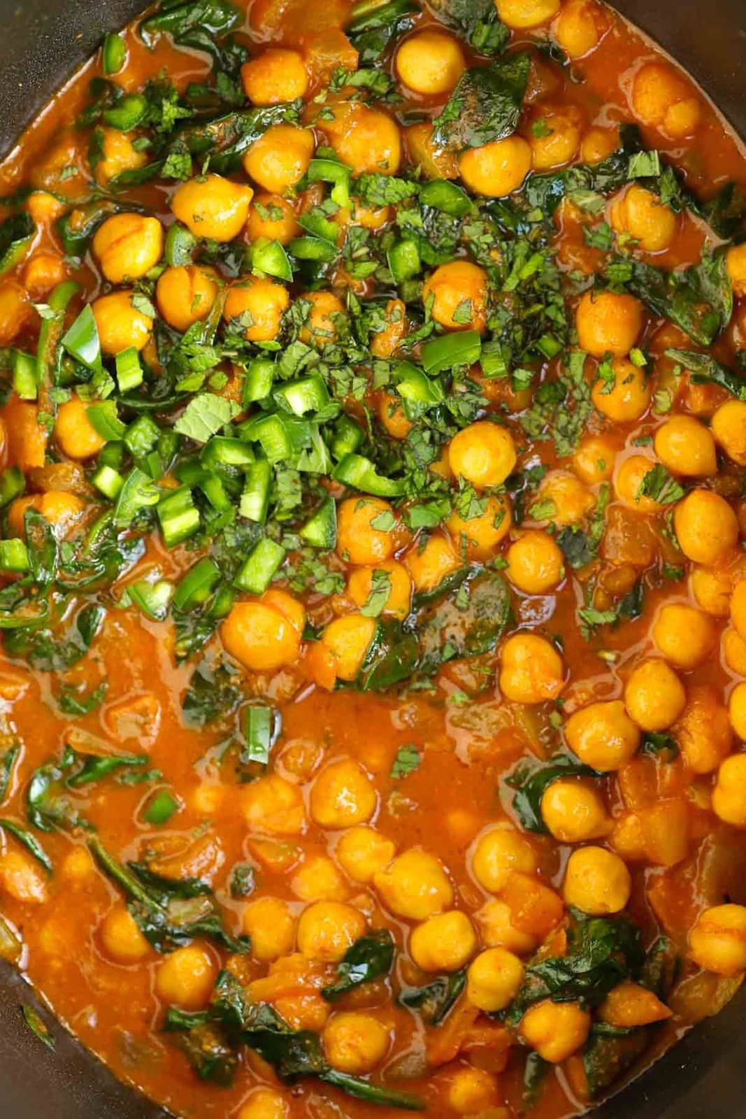 Slow Cooker Chickpea Curry {Chana Saag}