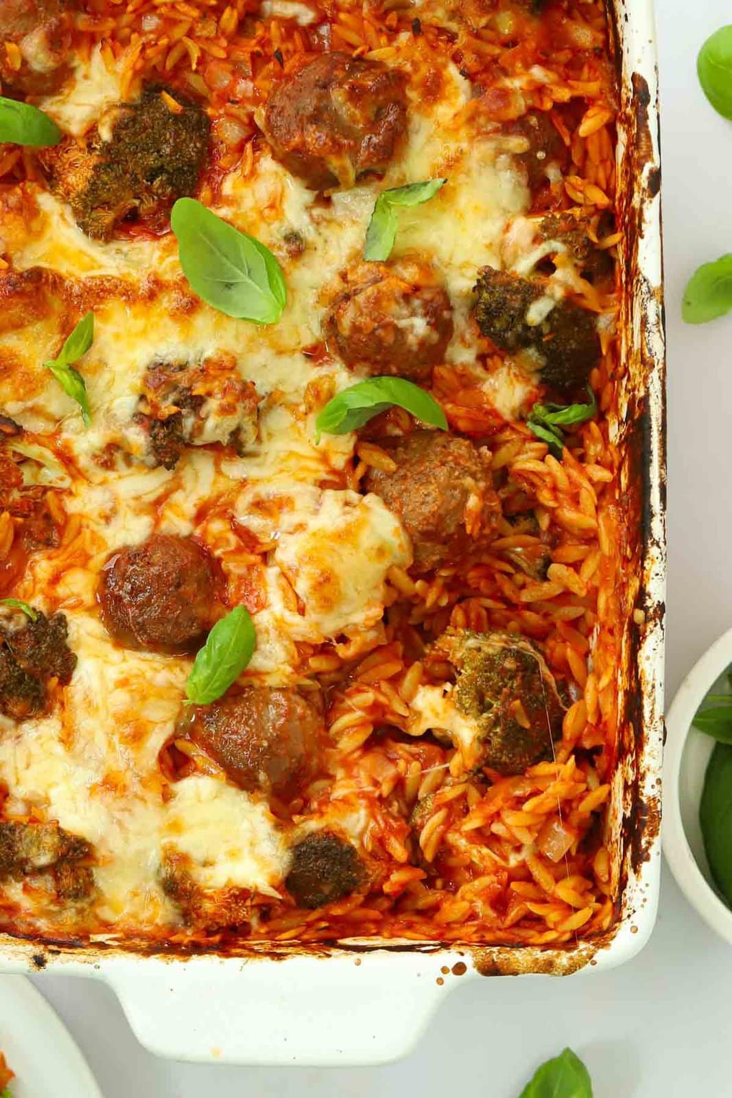 Meatball Orzo Bake {One Pot}