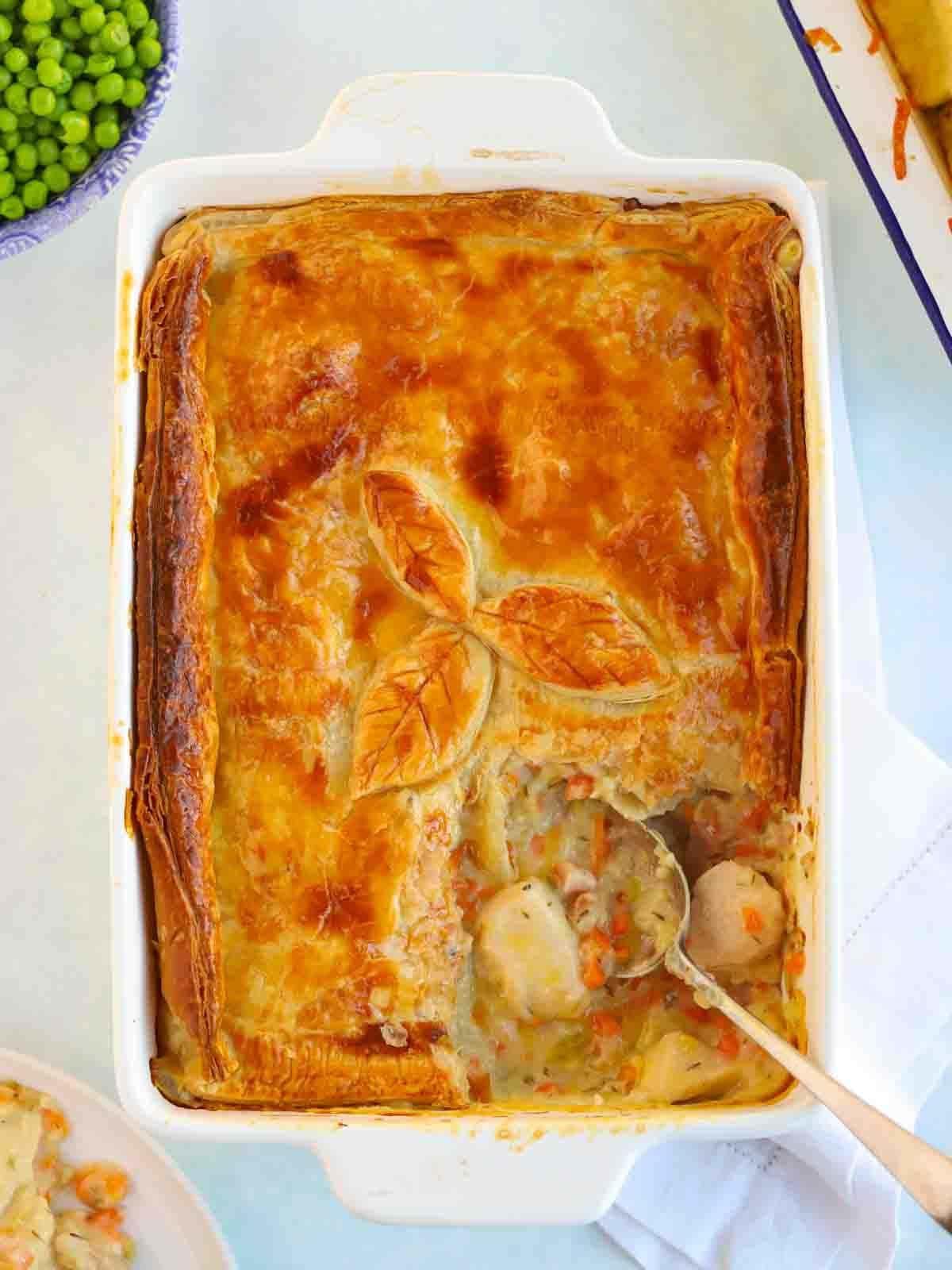 Chicken Pie {with Crispy Bacon & Puff Pastry}