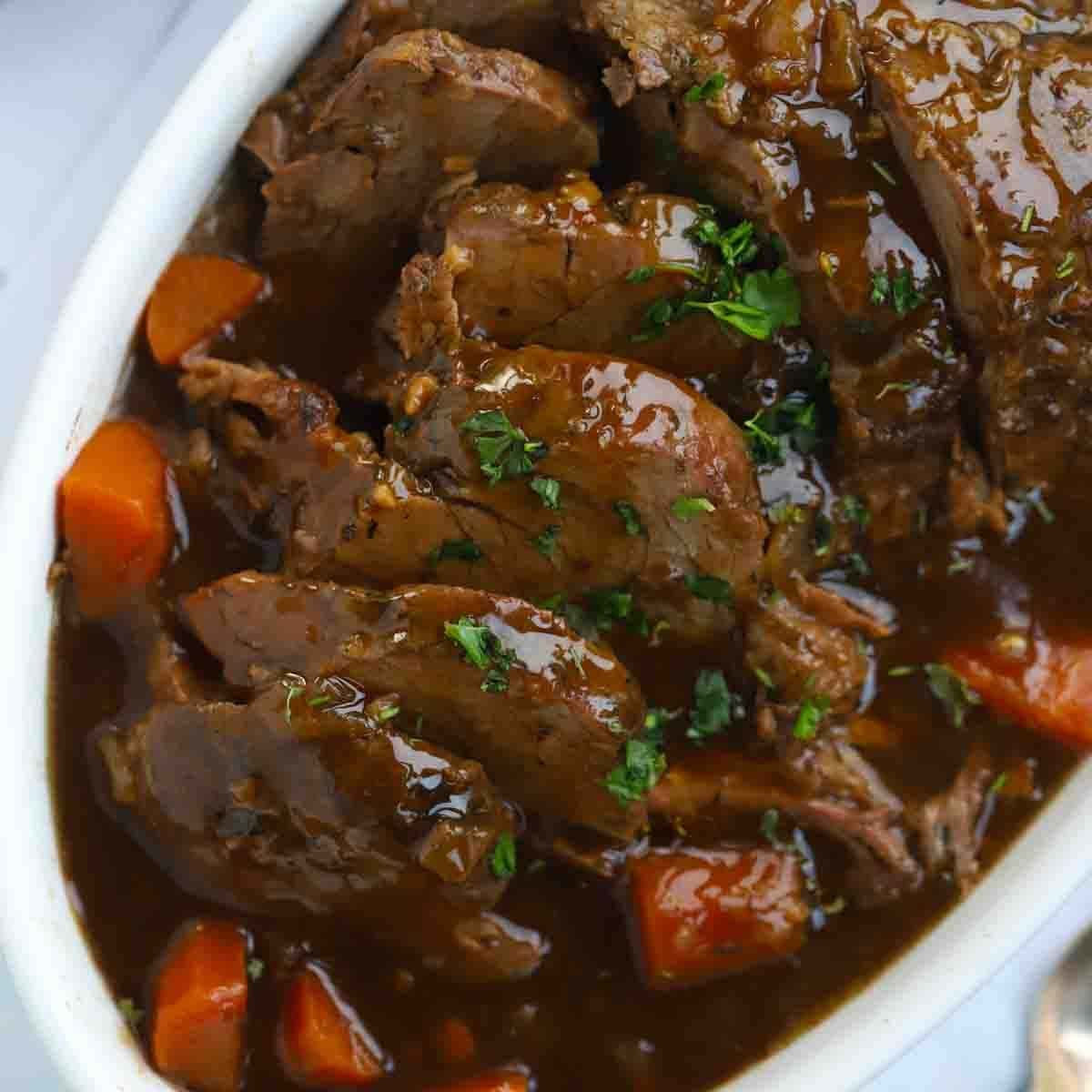 Slow Cooker Beef Joint {Best EVER Roast!}