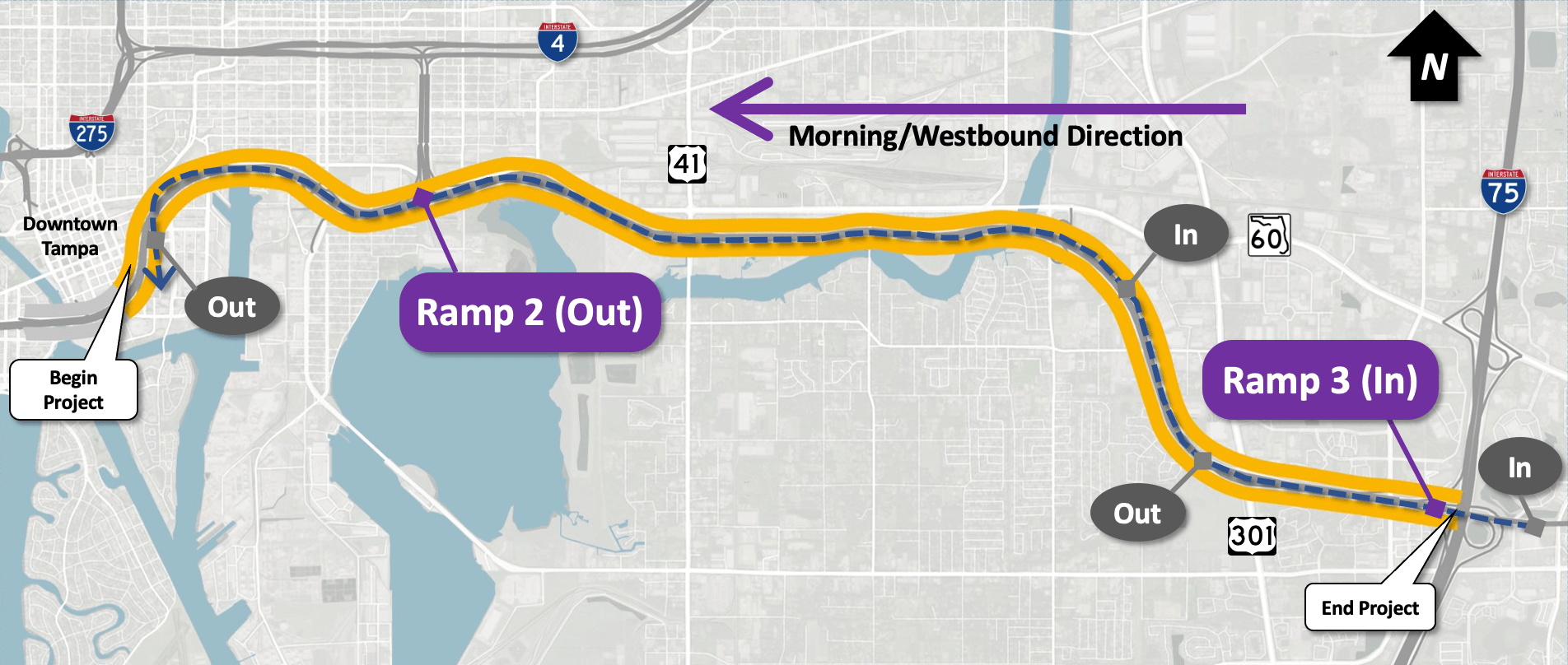 REL Slip Ramp Construction Tampa Hillsborough Expressway Authority