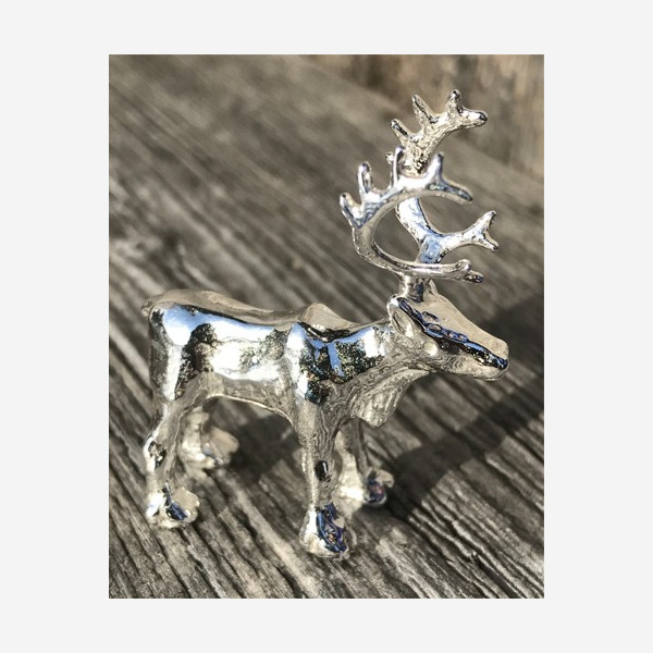 Reindeer made of massive silver
