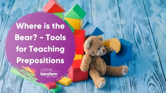 Where Is The Bear? Tools For Teaching Prepositions • Tandem Speech