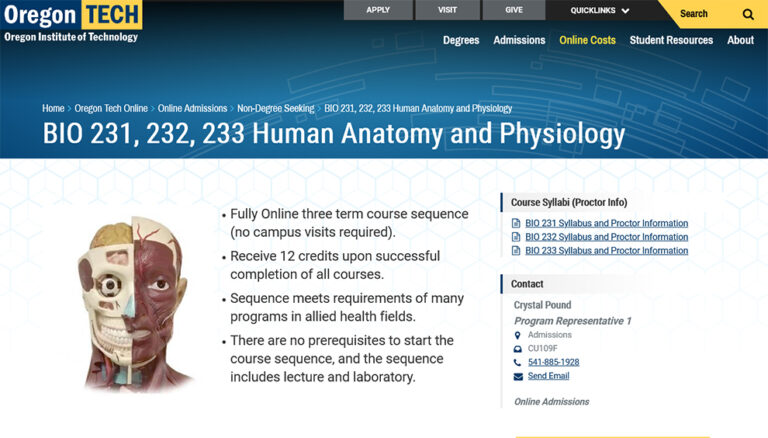Top Anatomy and Physiology Online Courses (4 Accredited