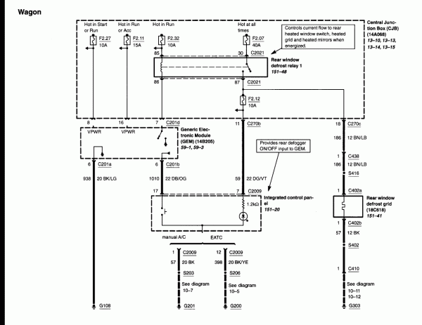 1999 Ford Taurus Radio Wiring Diagram