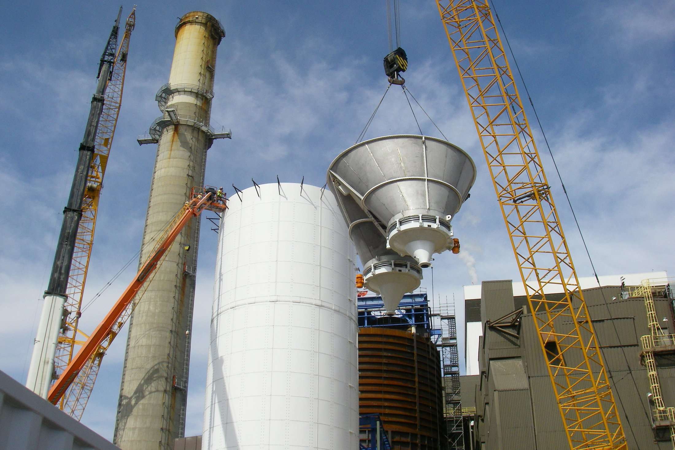 Limestone & Ash Dry Bulk Storage Tanks Tank Connection