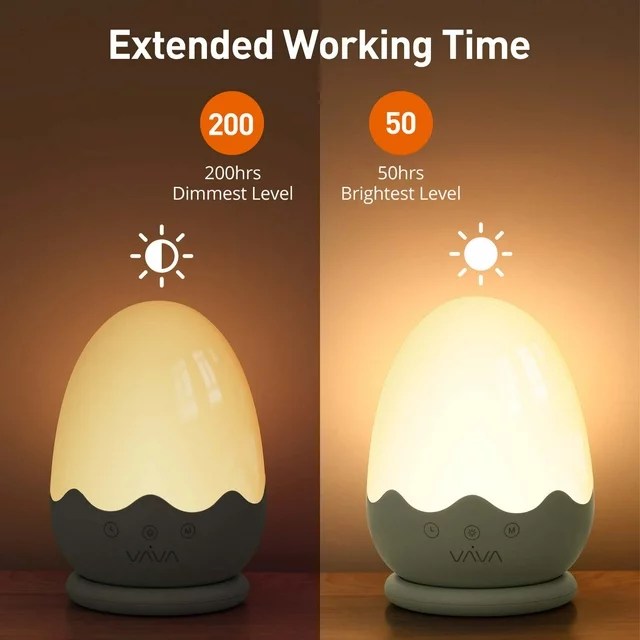 VAVA LED Baby Night Light with Charging Pad, Touch Control, Adjustable