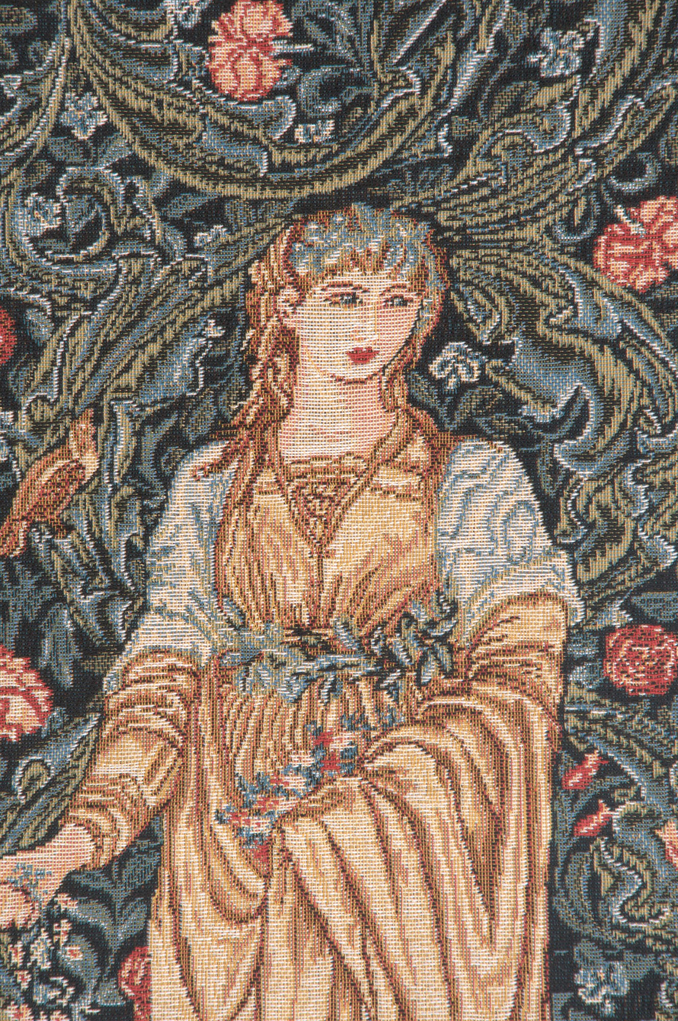 Flora Without Border Belgian Tapestry Wall Hanging 19 in. x 25 in