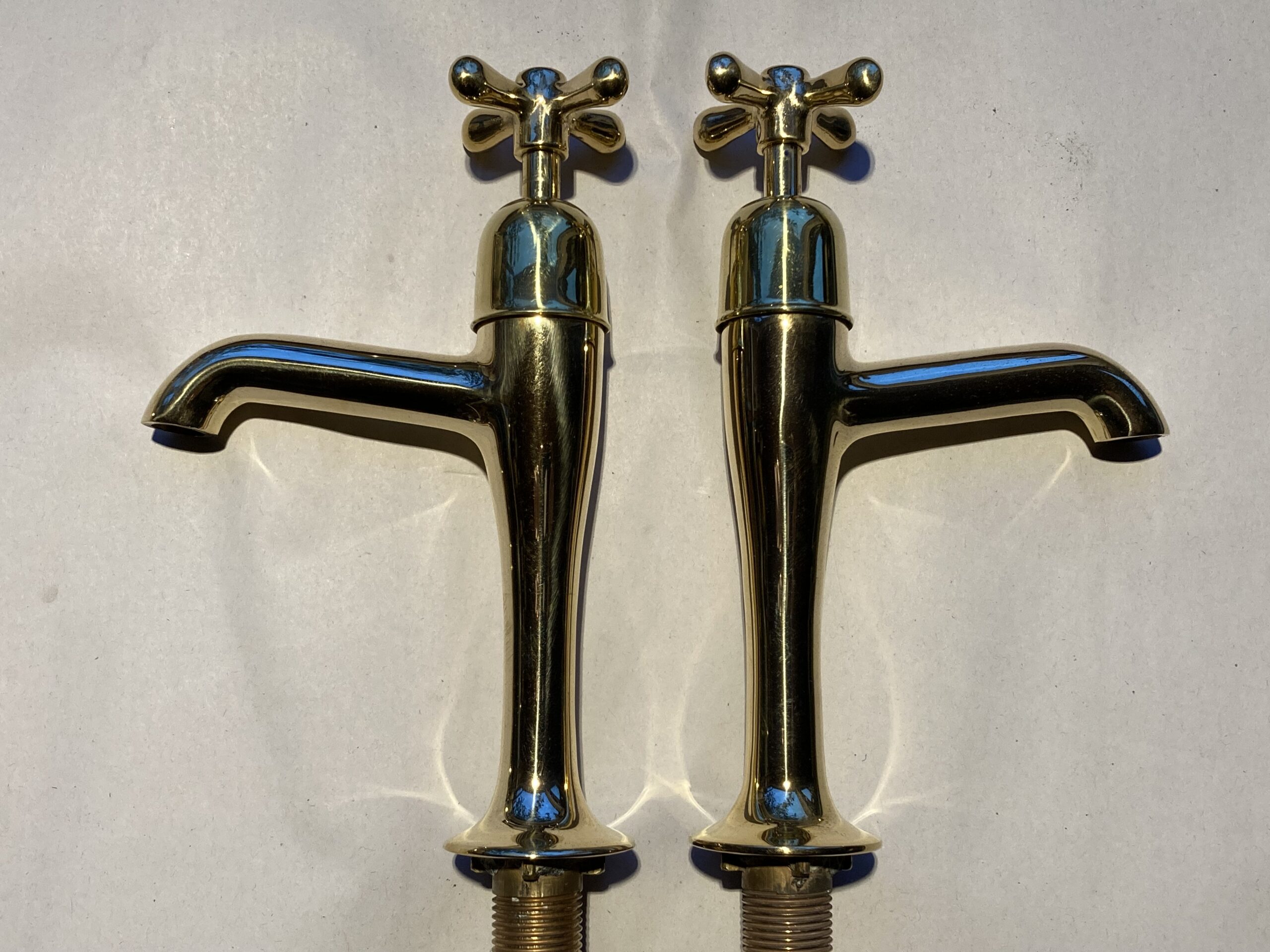 Kitchen Pillar Taps in Aged Brass 2. Tap Refurbishment
