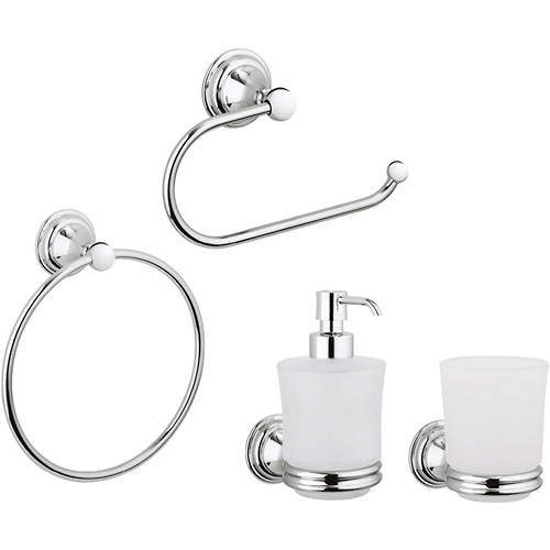 Crosswater Belgravia > Bathroom Accessories Pack 4 (Chrome).