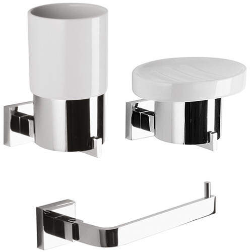 Crosswater Zeya > Bathroom Accessories Pack 2 (Chrome).