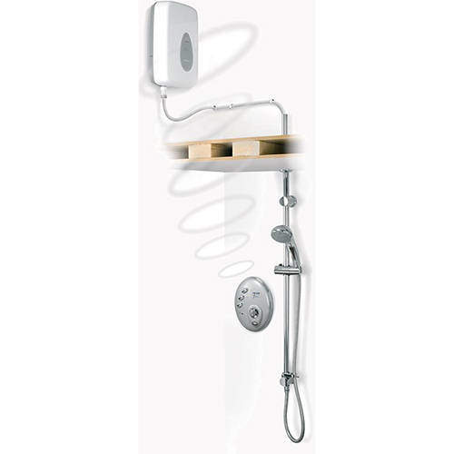 Triton Electric Showers > Wireless T300si 10.5kW In Satin Chrome.